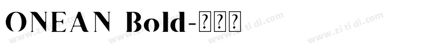 ONEAN Bold字体转换